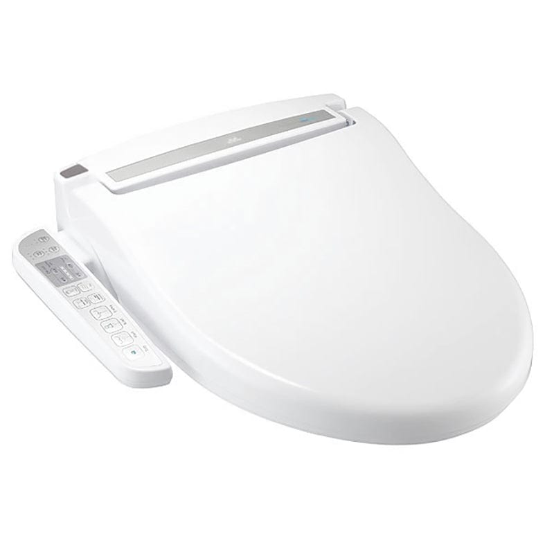 clean sense 1500 bidet toilet seat corner view with side arm panel