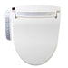 clean sense 1500 bidet toilet seat top view with side arm panel