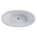 Cloe C5932 59" x 32" Freestanding Acrylic Soaker Tub Sleek Curved Body Top View