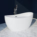 Cloe C5932 59 x 32 inch Freestanding Acrylic Soaker Tub Handheld Shower Attachment Corner View