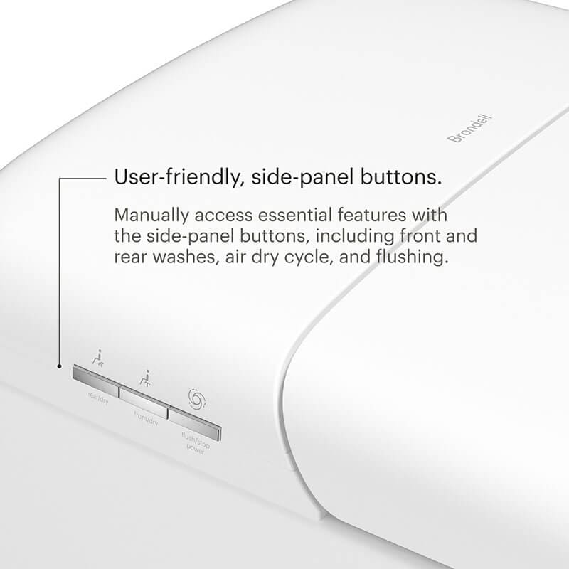 Coit Integrated SMART Bidet Toilet Side-Panels Button