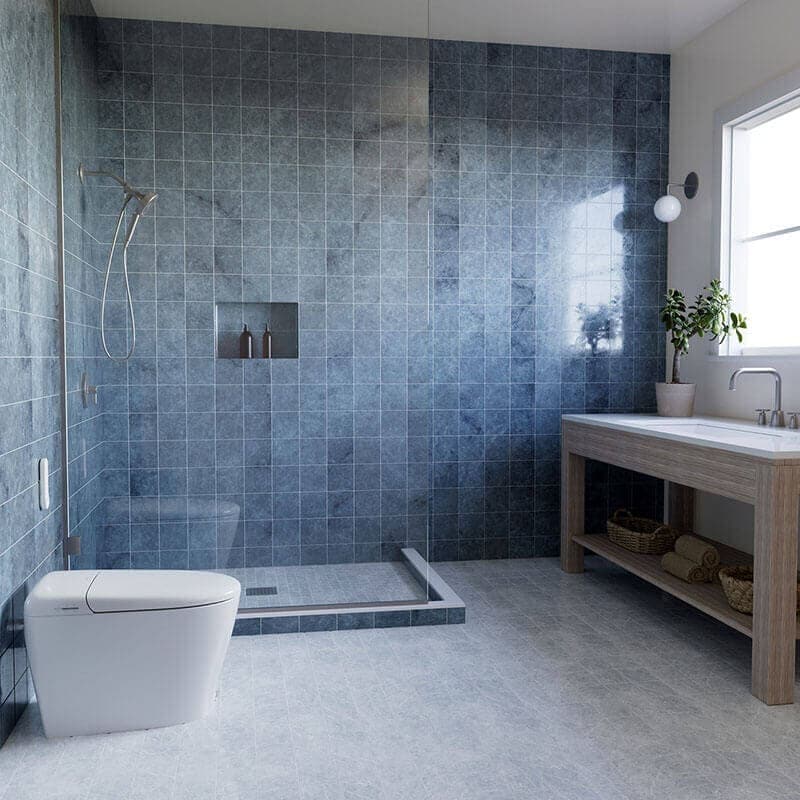 Coit Integrated SMART Bidet Toilet Side View Bathroom Set Up