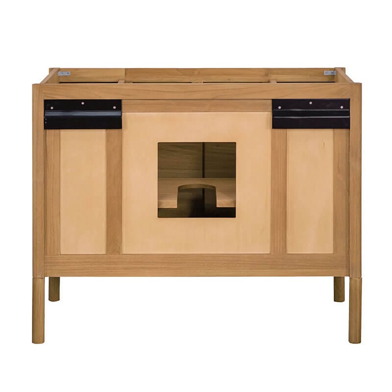 Colbie 42 inch Single Sink Teak Bathroom Vanity Natural Teak Cabinet Only Back View