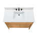 Colbie 42 inch Single Sink Teak Bathroom Vanity with Dual Mount Option Natural Teak in White Engineered Stone