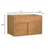 Colbie 42 Single Sink Teak Bathroom Vanity Floating Natural Teak Cabinet Only