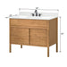 Colbie 42 Single Sink Teak Bathroom Vanity Natural Teak in White Engineered Stone Dimension