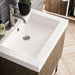 Columbia 24" Single Vanity Brushed Nickel Latte Oak With White Zeus Silestone Top