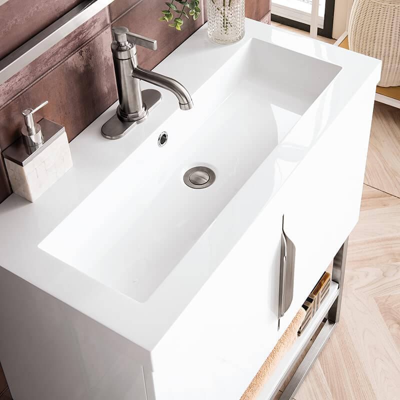 Columbia 31.5 Inch Single Vanity Basin Top View