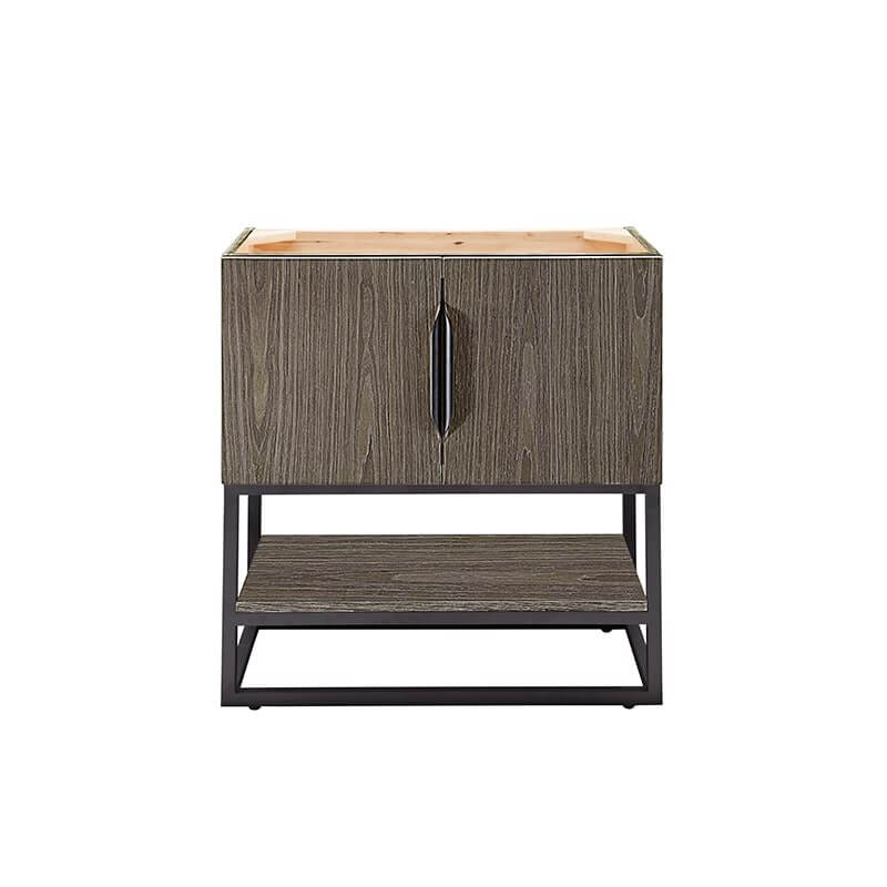 Columbia 31.5" Single Vanity in Ash Gray Matte Black Cabinet Only