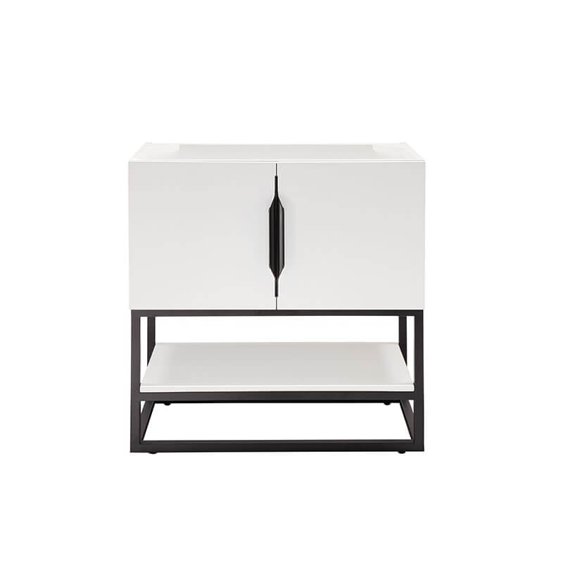 Columbia 31.5" Single Vanity in Glossy White Matte Black Cabinet Only