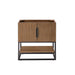Columbia 31.5" Single Vanity in Latte Oak Matte Black Cabinet Only
