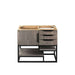 Columbia 36" Single Vanity in Ash Gray Matte Black Cabinet Only