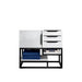Columbia 36" Single Vanity in Glossy White Matte Black Cabinet Only
