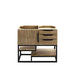 Columbia 36" Single Vanity in Latte Oak Matte Black Cabinet Only