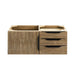 Columbia 36" Single Wall Mount Vanity in Latte Oak Matte Black Cabinet Only
