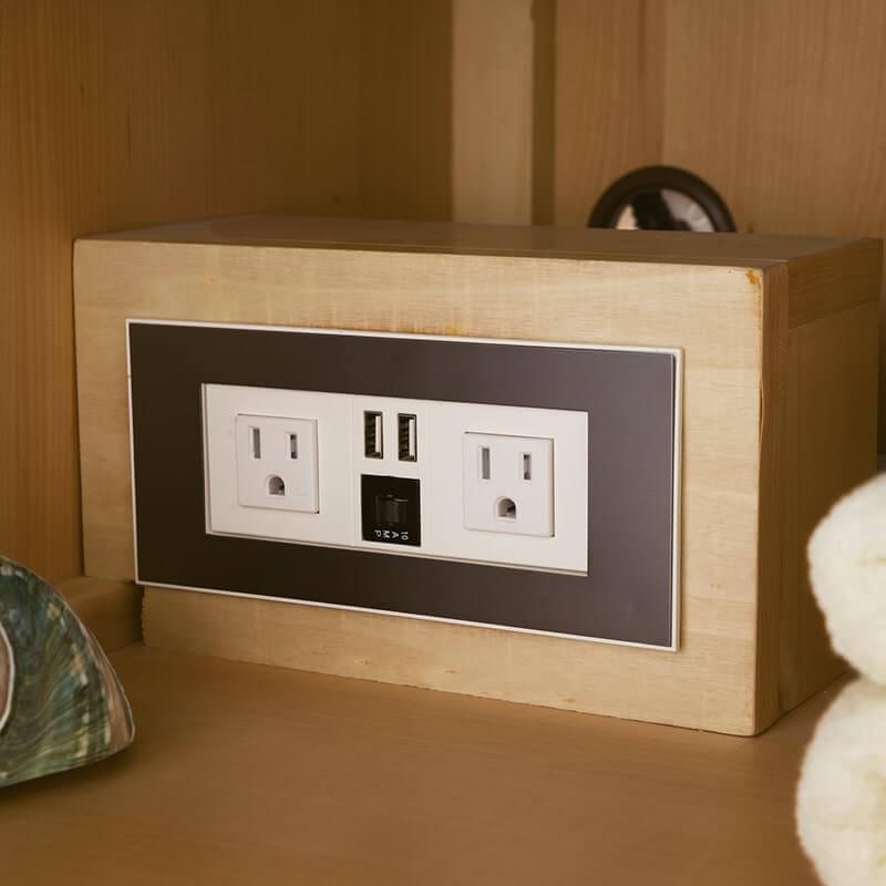 Columbia 48" Single Vanity 120 Volt Electrical Component With Two Electrical and Two USB 2.0 Outlets