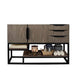 Columbia 48" Single Vanity in Ash Gray Matte Black Cabinet Only