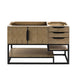 Columbia 48" Single Vanity in Latte Oak Matte Black Cabinet Only