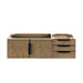 Columbia 48" Single Wall Mount Vanity in Latte Oak Matte Black Cabinet Only