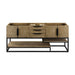 Columbia 72" Double Vanity Latte Oak Matte Black Cabinet Only