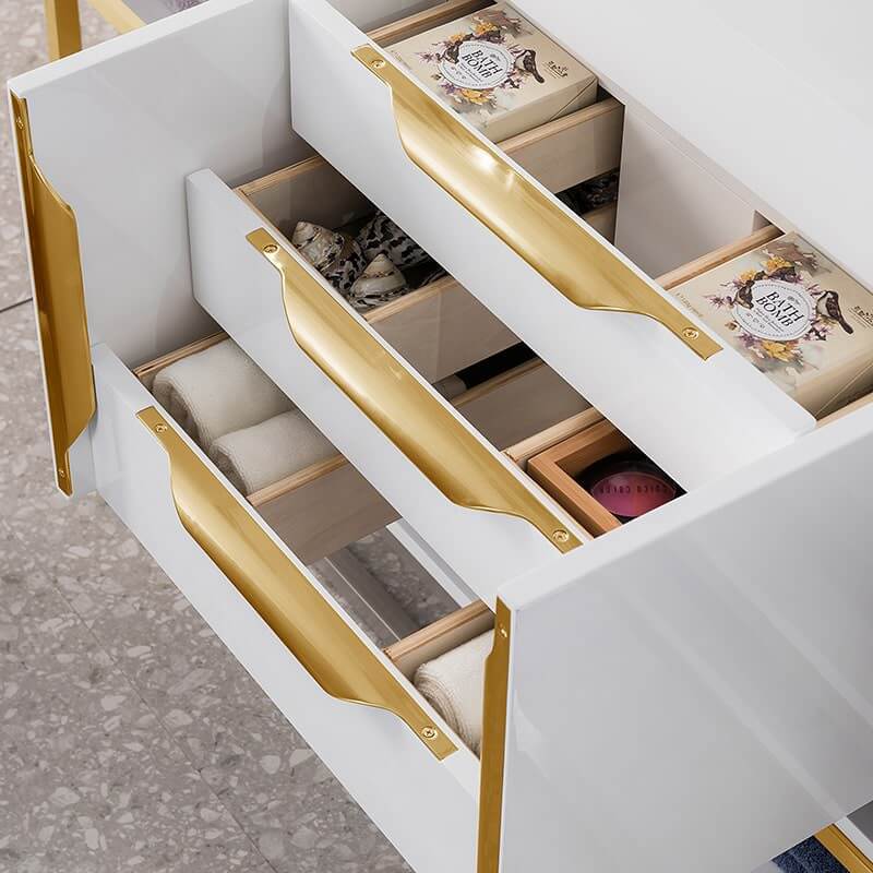Columbia 72" Double Vanity Top View Drawers Up Close