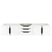 Columbia 72" Double Wall Mount Vanity in Glossy White Matte Black Cabinet Only