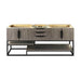 Columbia 72 Inch Single Vanity in Ash Gray Matte Black Cabinet Only