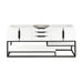Columbia 72 Inch Single Vanity in Glossy White Matte Black Cabinet Only