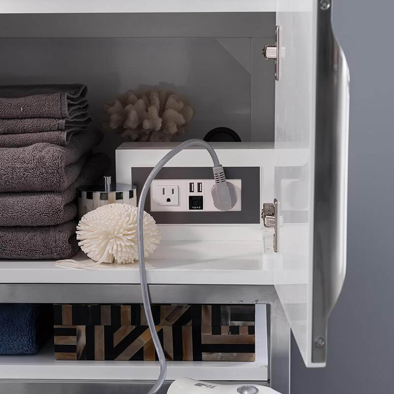 Columbia 72 Inch Single Vanity USB Outlet