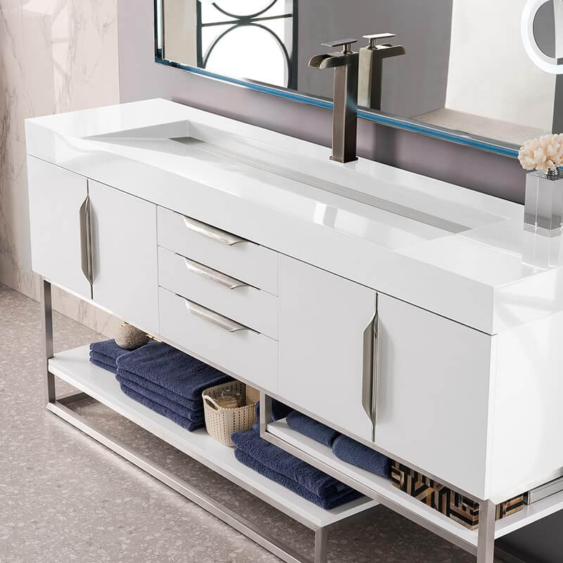 Columbia 72" Single Vanity Corner View