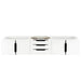 Columbia 72" Single Wall Mount Vanity in Glossy White Matte Black Cabinet Only