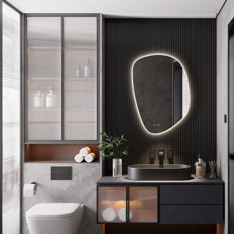 Cora LED Mirror Installed in a Bathroom