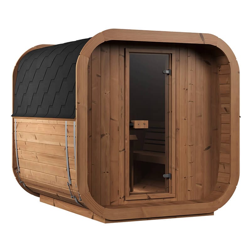 Cubist Collection Outdoor Sauna Corner View