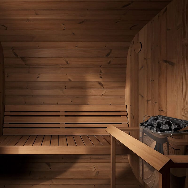 Cubist Outdoor Sauna Interior