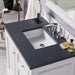 De Soto 36 Inch Single Vanity Bright White With Charcoal Soapstone Silestone Top