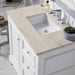 De Soto 36" Single Vanity in Bright White With Tajnar Eclos Top