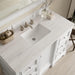 De Soto 48" Double Single Vanity Bright White With Arctic Fall Solid Surface Top