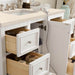 De Soto 48" Double Single Vanity Bright White With Eternal Marfil Silestone Top