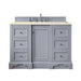 DE Soto 48" Double Single Vanity Silver Gray With Eternal Marfil Silestone Top