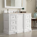 De Soto 48 Inch Single Vanity Bright White Soft Close Door Hinges
