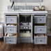 De Soto 48 Inch Single Vanity Silver Gray Open Drawer