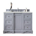 De Soto 48 Inch Single Vanity Silver Gray With Ethereal Noctis Silestone Top