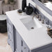 De Soto 48 Inch Single Vanity Silver Gray With White Zeus Silestone Top
