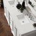 De Soto 72" Double Vanity Set Bright White With Lime Delight Silestone Top