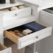 De Soto 94" Double Vanity Set Bright White Close Up Drawer