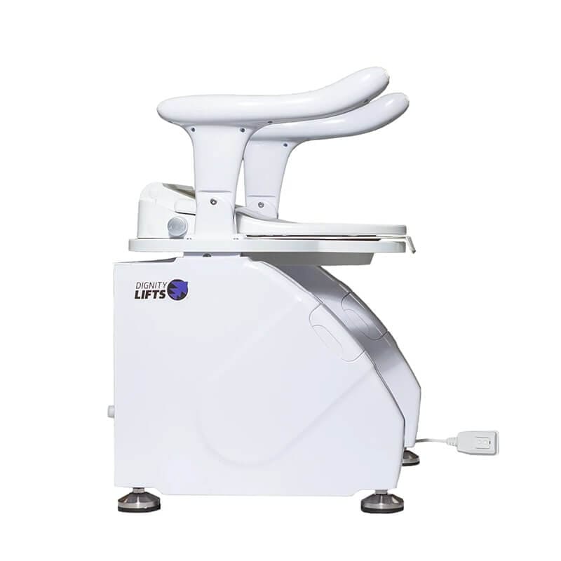 Dignity Lifts Bidet Toilet Lift WL2 Side View Arms Down