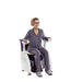 Dignity Lifts Deluxe Toilet Lift With Purple Toilet in Use Step 1