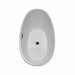 Dorrit 60" Freestanding Acrylic White Bathtub With Matte Black Trim Top Side View
