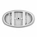 Dorrit 66" Freestanding Acrylic White Bathtub With Matte Black Trim No Faucet Bottom View