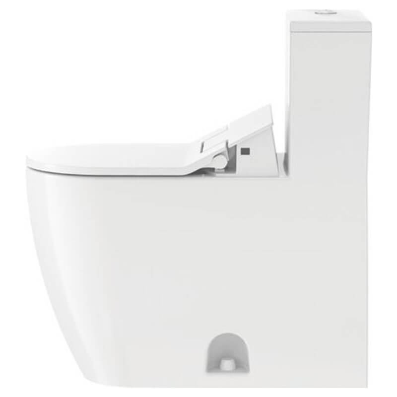 duravit 611000 sensowash slim shower toilet seat side view with tank toilet